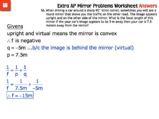 AP Extra Mirror Probs Answers.013-002